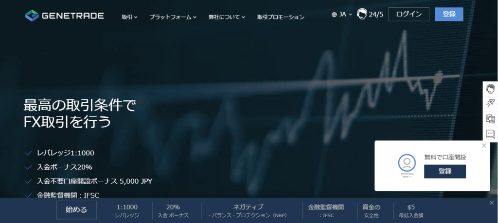 genetrade公式サイトトップ