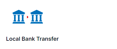 Local Bank Transferの「出金」をクリック