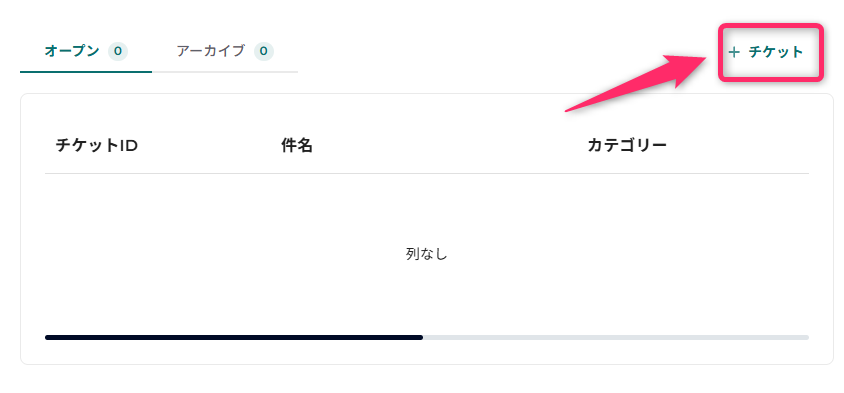 「チケット」を選択する