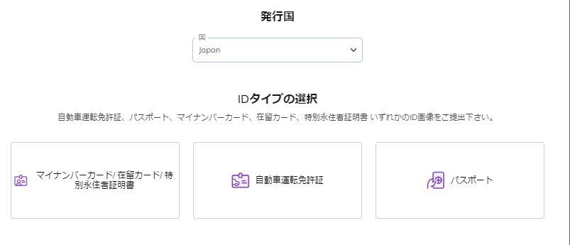 本人確認書類の提出